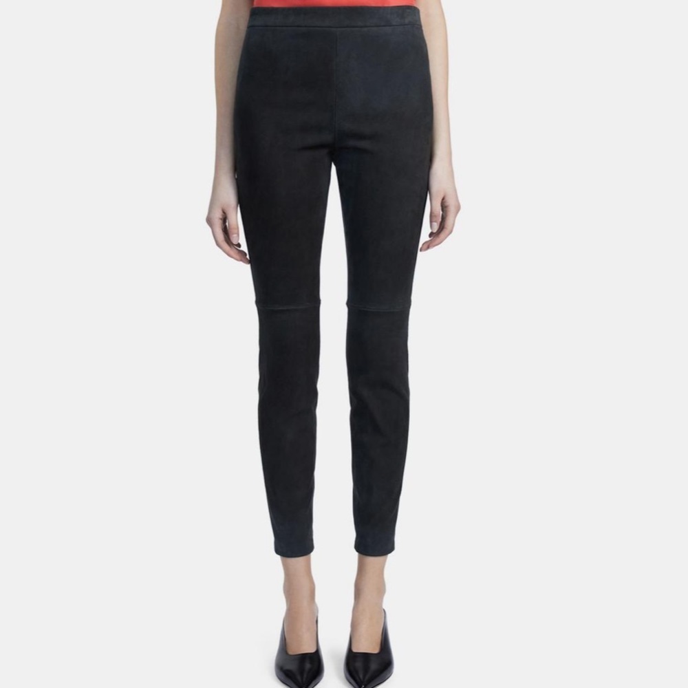 Genuine suede taupe beige pants